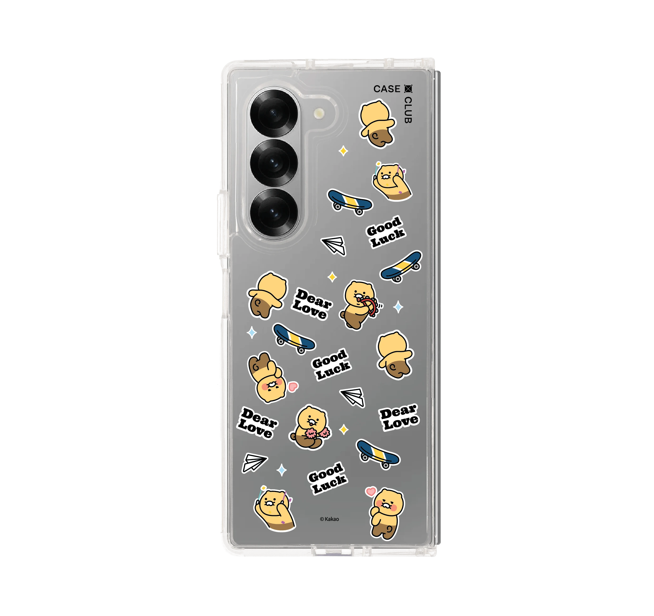 เคสใส samsung galaxy z fold 6 kakao quote choonsik sticker
